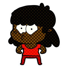 cartoon whistling girl