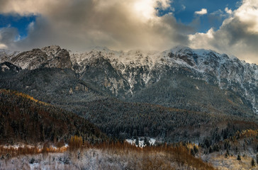 Landscape with mountain range