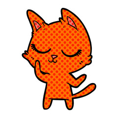 calm cartoon cat