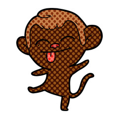 funny cartoon monkey dancing