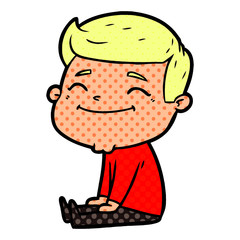 happy cartoon man