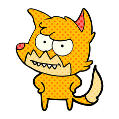 cartoon grinning fox