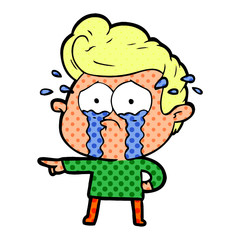 cartoon crying man
