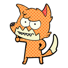cartoon grinning fox