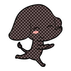 cute cartoon elephant running