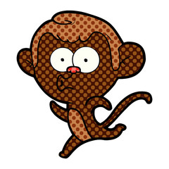 cartoon surprised monkey