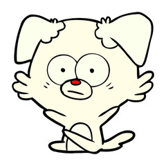 nervous dog cartoon