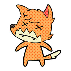 cartoon dead fox