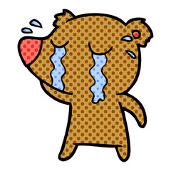 cartoon crying bear