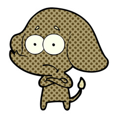 cartoon unsure elephant