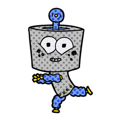 happy cartoon robot