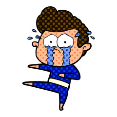 Fototapeta premium cartoon crying dancer