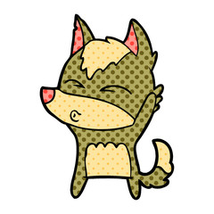 cartoon wolf whistling