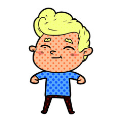 happy cartoon man
