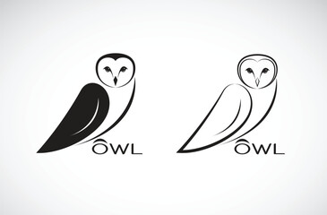 Vector of an owl design on white background. Bird. Wild Animals. Vector illustration.