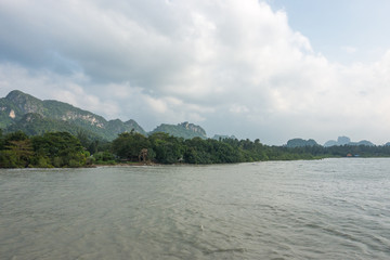 View of the coastal strip and ocean