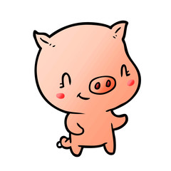 cute cartoon pig
