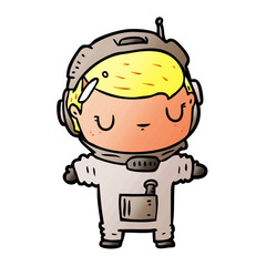 cute cartoon astronaut