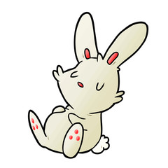 cute cartoon rabbit sleeping