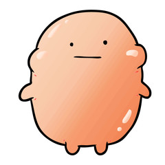 cute fat cartoon human