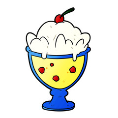 cartoon tasty dessert