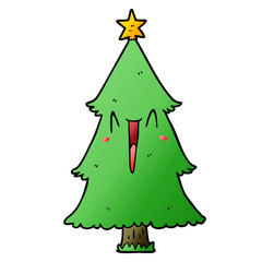 cartoon christmas tree