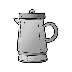 cartoon old metal kettle