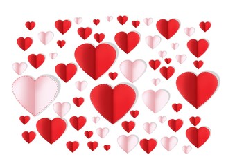 Fototapeta na wymiar Valentines day design with hearts