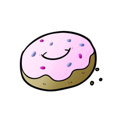 cartoon donut with sprinkles