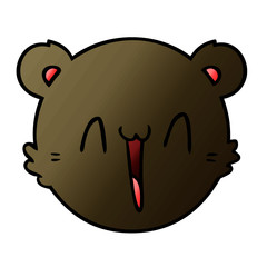 Obraz premium cute cartoon teddy bear face