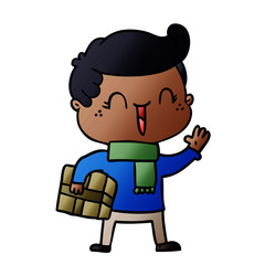 cartoon laughing boy