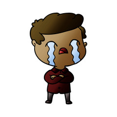 cartoon man crying