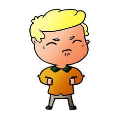 cartoon annoyed man