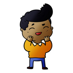 cartoon man laughing