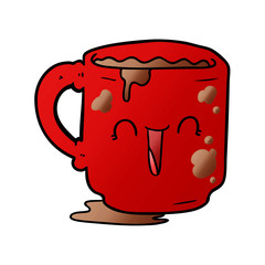 cartoon dirty office mug