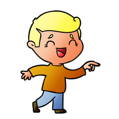 cartoon laughing man pointing