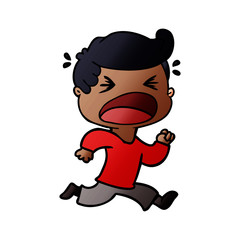 cartoon shouting man