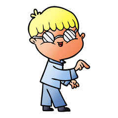 cartoon boy wearing spectacles