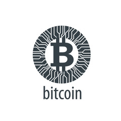 Obraz premium icon vector bitcoin