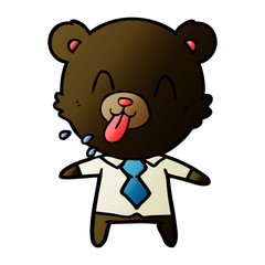 rude cartoon bear boss
