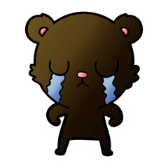 crying cartoon bear