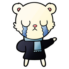 crying polar bear cartoon