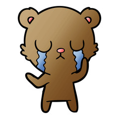 crying cartoon bear