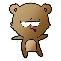 bored bear cartoon
