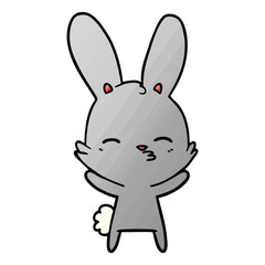 Fototapeta na wymiar curious bunny cartoon