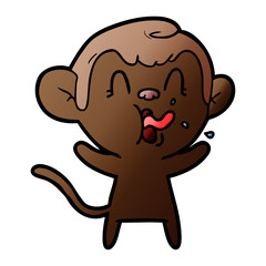 crazy cartoon monkey