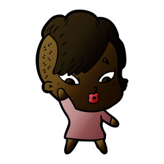 cartoon surprised girl