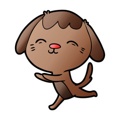 happy cartoon dog