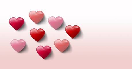 Obraz na płótnie Canvas Valentines day design with hearts