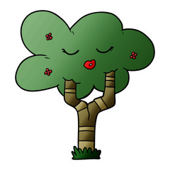 cartoon tree with face